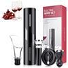 AONAT Cavatappi Elettrico per Vino, Apribottiglie Vino Elettrico 6 in 1 con Taglia Capsula, Versatore, Tappo di Tenuta, Tappo a Vuoto e Cavo USB, Ricaricabile USB, Regalo per Uomo, Appuntamenti