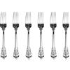 WULUN Set di posate in argento barocco, stile antico, in acciaio inox 18/10 lucidato a specchio, ideale per casa, cucina, ristorante, matrimonio, feste, tè pomeridiano, forchette da tavola,20.7cm, 6 pezzi,