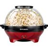SPINEL Macchina per popcorn, macchina per popcorn con zucchero, olio, burro da 5,5 l, rivestimento antiaderente, piastra rimovibile, silenzioso e veloce