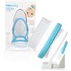 Frida Baby DermaFrida The FlakeFixer - Kit a 3 fasi anti-croste di latte con spugna, pennello, pettine e stoccaggio. Lenisce e protegge il cuoio capelluto del bambino