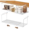 Drepint Cestello Sottoripiano, Cesto Portaoggetti da Appendere, Organizer Espandibile per Armadio Cestello Portaoggetti in Metallo Cesto Sotto Ripiano per Cucina, Ufficio, Dispensa, Bagno, Lavanderia