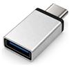 Waytex Adattatore USB C a USB A femmina 3.0 5Gbps - Convertitore USB tipo C maschio a USB tipo A femmina - compatto monoblocco in alluminio per chiavetta USB, mouse, tastiera