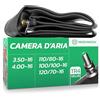MoovMoov Camera d'Aria per Pneumatici 110/80-16, 100/100-16, 120/70-16, 3.50-16 e 4.00-16 - Per Scooter e Moto - Cerchio da 16 pollici