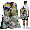 XULIDEONG Borsa per Palline in Rete, Borsa Porta Palloni da Calcio, Sacca Porta Palloni, Sacca Palline in Rete, Extra Large, con Coulisse e Tracolla, per Basket, Rugby, Calcio, Pallavolo (C)