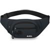 Kaiyzo Borsa a Tracolla Uomo Donna, Marsupio Sportivo con 4 Scomparti Zip e Cintura Regolabile, Impermeabile, per Corsa, Palestra, Viaggi e Utilizzo Quotidiano (Nero)