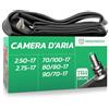 MoovMoov Camera d'Aria per Pneumatici 70/100-17, 80/80-17, 90/70-17, 2.50-17 e 2.75-17 - Per Moto 50cc, Ciclomotori, Motorini, Pit Bike, Cross, Enduro - Cerchio da 17 pollici