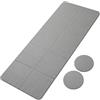 Lrocotanc Tappetino da yoga multifunzionale in TPE 183 x 61 cm, 5 mm + 2 ginocchiere 18 x 18 cm, antiscivolo, resistente all'usura, protezione per ginocchia, gomito e polso, ideale per pilates, ginnastica