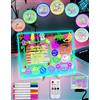 Fanrui 7 colori Cambiare Acrilico Dry Erase Board con Telecomando - 15.75 X 11.81 Smart LED Note con Timmer - Illuminare Dry Erase come un Glow DIY Memo Planner Nota Wordpad
