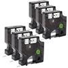 Molabel Confezione da 6 nastri compatibili per Dymo D1 45013 S0720530 (12 mm x 7 m), nero su bianco, compatibile con Dymo LabelManager 160, 200, 210D, 280, 360D, 420P, 450D.