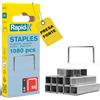Rapid Confezione da 1080 Graffe N.53/6 per Tessuto e Decorazioni in Acciaio Zincato, Struttura a Filo Fine, Lunghezza Gamba 6 mm