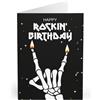 Pretty Attitude Biglietto di auguri gotico con teschio - scheletro Happy Birthday - Biglietto di auguri rock per appassionati di metalli pesanti - biglietto di compleanno alternativo scuro