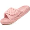 Coswind Pantofole Donna Memory Foam Ciabatte Confortevole Scarpe da Casa con Strappo Morbida Nuvola Antiscivolo Slippers Nero 39-40