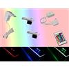 Trango Set da 2 LED RGB per illuminazione dei bordi in vetro, colori diversi che cambiano, TG5022-02