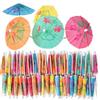 YEAMLTE Ombrellini Cocktail in Carta 100 Pezzi, Stuzzicadenti Cocktail Decorativi, Accessori Aperitivo Tropicali Hawaiani, per Estate, Feste, Dessert e Frutta
