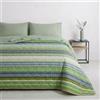 Mahome Trapuntino Matrimoniale Primaverile Estivo in 100% Puro Cotone 260x260 cm Leggero Double Face - Copriletto Trapuntato morbido Traspirante Anallergico - Made in Italy - Tratto Blu