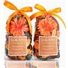 Qingbei Rina 2 tasche Potpourri Arancione, pout pourri profumati decorativi,Pot pourri 90g,autunno inverno Ciotola e Vaso Profumati per La Casa Decorazione per Feste,Halloween,Natale