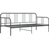 vidaXL Divano Letto Grigio in Metallo 90x200 cm