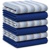 BOSKIMO Strofinacci da Cucina in Cotone Premium - Confezione da 6 Strofinacci da Cucina in Microfibra e Spugna, Strofinacci in Cotone Assorbenti, Strofinacci per Lavastoviglie