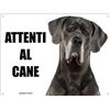 Lovelytiles ALANO attenti al cane mod 1 TARGA cartello IN METALLO (15X20)