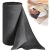 GOMETY 50 panni in microfibra su rotolo, 30 x 30 cm, panni riutilizzabili, panni per la pulizia rimovibili, panni in microfibra, strofinacci per auto, cucina e casa (nero)