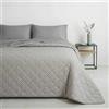 Mahome Trapuntino Singolo Primaverile Estivo in 100% Puro Cotone 170x260 cm Leggero Double Face - Copriletto Trapuntato morbido Traspirante Anallergico - Made in Italy - Arki Grigio