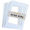 TUKA-i-AKUT 5x Passe-partout da A4 (per Foto da 20x30 cm), Senza Acidi e Resistente All'invecchiamento, Passepartout per Inquadrare Foto, Poster, Stampe d'arte, ecc. Bianco, TKD9100-A4-5x