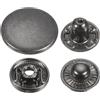 QUARKZMAN 30 Set Bottoni Automatici a Pressione 20mm Chiusure a Scatto Metallo Bottoni a Pressione in Lega da Cucire Jeans per Borse Pelle Barche, Nero Pistola