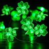 ALEGRE® Catena luminosa a forma di quadrifoglio, 3 m, 30 LED, funzionamento a batteria, per interni, per San Patrizio, matrimonio, camera da letto, decorazione natalizia