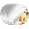 PopularLdo 6 piastrelle rotonde a specchio per decorazioni da tavolo, vassoi a specchio, piatti rotondi per decorazioni da tavolo, centri per decorazioni da tavolo per matrimoni e celebrazioni (25 cm)