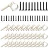TONGIHS 30 pezzi di fascette per tubi da 20 mm, Clip per Tubi, Supporto per tubo di alimentazione, fascetta in plastica per tubi per il fissaggio di tubi di scarico e tubi metallici, incluse 30 viti