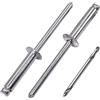 SKIR'CO (100 pezzi) Rivetti ciechi in alluminio 4,0 x 18 mm, mandrino in alluminio, rivetti pop, testa a cupola, punta da trapano inclusa
