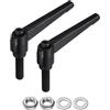 QUARKZMAN 2 Pezzi Maniglie Regolabili A Leva M12 X 40mm Filettatura Metrica Maschio Con Dadi Rondelle, Set Maniglie Di Serraggio Livello Perno Maniglia Manopole Rotanti A Vite Bulloni