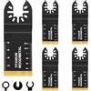 QIMEI-SHOP Lame Utensile Multifunzione Oscillante Titanio Universale Accessori per Utensili Oscillanti Multitool Compatible Fein Multimaster Einhell Bosch 5 Pezzi