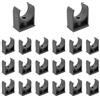 TONGIHS 20 Pezzi Clip per Tubi da 30mm, Fascette Stringitubo in PVC, Clips Fisse per Condotti D'acqua, Clip Fisse a Forma di U, per Tubi Dell'acqua e Flessibili Fissaggio (Viti non incluse, Grigio)