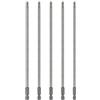 QUARKZMAN 5 Pezzi Punta Cacciavite A Testa Torx T25 Attacco Esagonale 1/4 Lunghezza 8 (200 Mm) Punta Magnetizzata Senza Foro Anti-Manomissione A 6 Punte Stellare Per Trapano In.
