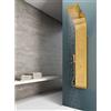 EM Pannello Doccia a Colonna Gold Acciaio Oro Lucido Opaco 4 Funzioni Con Cascata Doccetta Miscelatore Acqua Calda Fredda