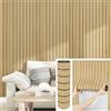 Yullpaper Pannelli Da Parete Autoadesivi Effetto Legno Grigio e Giallo Per Soggiorno Cucina Carta Da Parati 3D Pannelli Adesivi Per Pareti In PVC Pannelli Fonoassorbenti Decorativi Rotolo 30cm x300cm