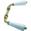 1001 POIGNEES Cavalletto doppio CANON EA250152 porcellana LIMOGES bianco/ottone lucido