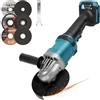 JOJOCY Smerigliatrice angolare senza fili per Makita 18 V/20 V batteria (senza batteria), 10000 giri/min, smerigliatrice senza spazzole con lame da 125 mm per taglio, rettifica, lucidatura