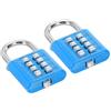PATIKIL Lucchetto Combinazione Pulsanti 8 Cifre, 2pz Meccanismo Blocco 4 Posizioni Pulsante Sicurezza Blocco Digitale per Palestra Armadietto sportvo Cassetta Attrezzi, Blu