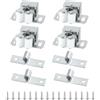 PATIKIL 4 Set Armadio Scrocco Doppia Cattura Rullo Armadio Porta Molla | per Armadietto Guardaroba Armadio Metallico, Perlina Hardware Chiusure, con Attacco lancia, Acciaio Inox