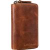 STILORD 'Fidelis' Custodia Portachiavi in Pelle Vintage 3 in 1 Borsa Portachiavi Piccolo Portamonete e Porta Carte Pochette in Cuoio Genuino, Colore:kara - cognac