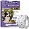 Wansiven Collare antipulci per cani, collare antipulci regolabile con oli essenziali, protezione 12 mesi, 65 cm (Viola-2p)
