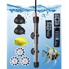 LAOYE Riscaldatore per Acquario 120L, Asta Riscaldante per Acquario 100W, Riscaldatore per Acquario con Temperatura Regolabile, Riscaldatore per Acquario con Indicatore Luminoso, Ventosa e Protezione