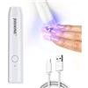 JODSONE Luce a U V portatile per unghie in gel mini asciugatrice portatile senza fili ricaricabile USB asciuga unghie per asciugatura rapida per manicure fai da te domestica Nail Art, bianco