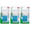 GUM BI-DIRECTION - Spazzole interdentali, 6 pezzi, azzurro, 0,9 mm, confezione da 3 (3 x 6 pezzi)