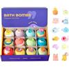 Tolenre 12x60g Bombe da Bagno Set Regalo per Bambini, Naturali Bombe di Bolle di Bagno Effervescenti con Sorpresa, Bombe da Doccia Regali di Compleanno Party per Ragazzi e Ragazze