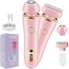 Horuili Rasoio Elettrico da Donna 2 in 1 a Doppia Testa,USB Ricaricabile,Impermeabile IPX7,Intima Donna Indolore per Viso, Gambe, Braccia e Zona Bikini