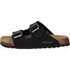 GRÜNLAND GRUNLAND BOBO CB3012 - Pantofole da uomo anatomiche con fibbie, Nero, 42 EU