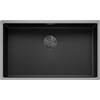 BLANCO CLARON 700-U Dark Steel Edition | Lavello in acciaio inox | Tipo di montaggio: sottostruttura | per sottolavelli larghi 80 cm | Resistente ai graffi | Grande volume di bacino